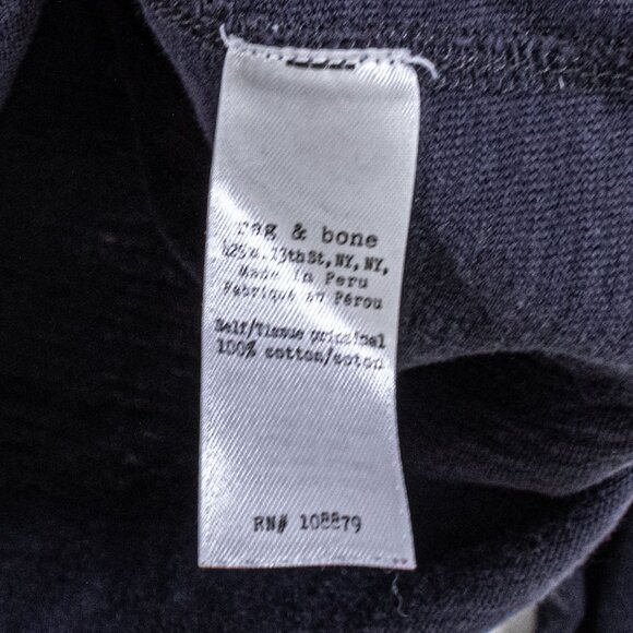 Rag & Bone NYC Henley T-Shirt Long Sleeve Small Y2K Streetwear Rockstar - Picture 6 of 7